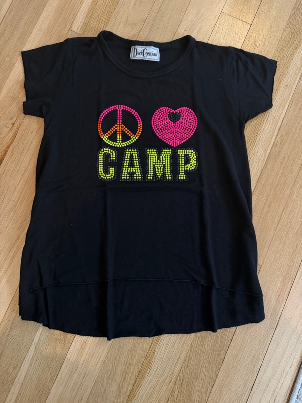 FOR THE CAMP LOVER IN ALL OF US Dori Creations 'Peace Heart CAMP' Graphic Tee